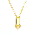 S925 Dancy Silver Love Lock Necklace