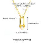 S925 Dancy Silver Love Lock Necklace