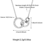 Fashion Jewelry Three Round Circle Circular Necklace