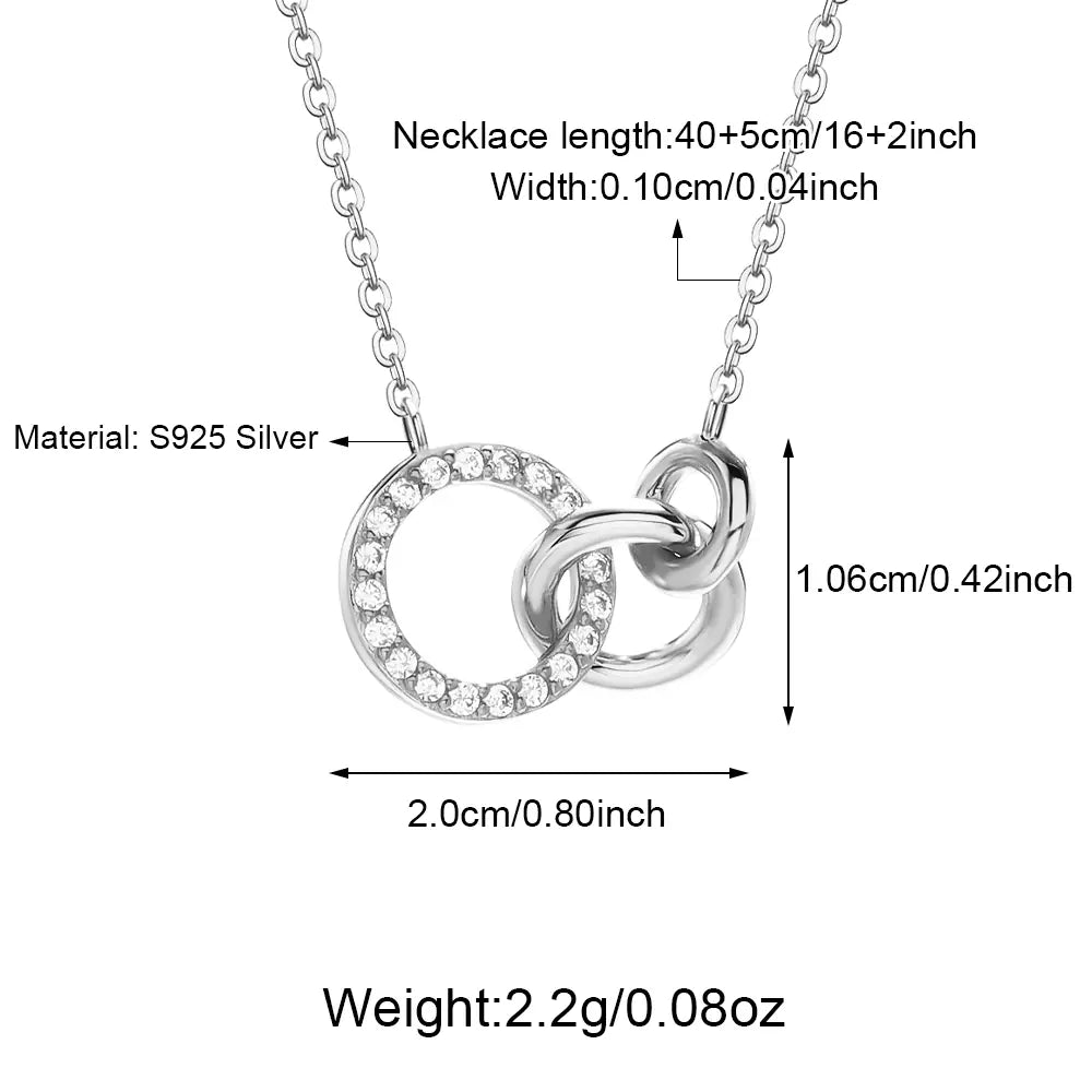 Fashion Jewelry Three Round Circle Circular Necklace
