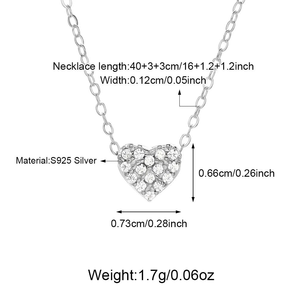 S925 Love Charm Heart-shaped Necklace