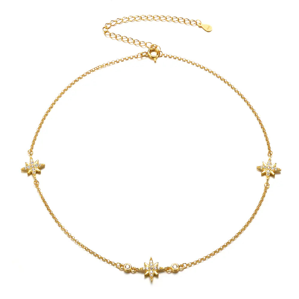 925 Sterling Silver Clover Flower Necklace