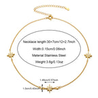 925 Sterling Silver Clover Flower Necklace