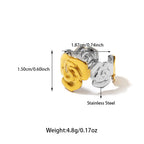 Adjustable Stainless Steel Rose Ring Gold