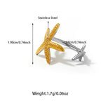 2025 Stainless Steel Starfish Two-tone Ring