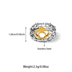New Stainless Steel Crown Adjustable Ring