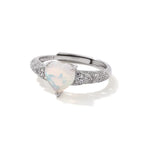 Light Luxury 925 Silver Opal Adjustable Ring