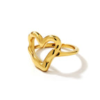 Stainless Steel Hollow Heart Shape Ring