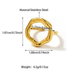 Stainless Steel Hollow Irregular Ring