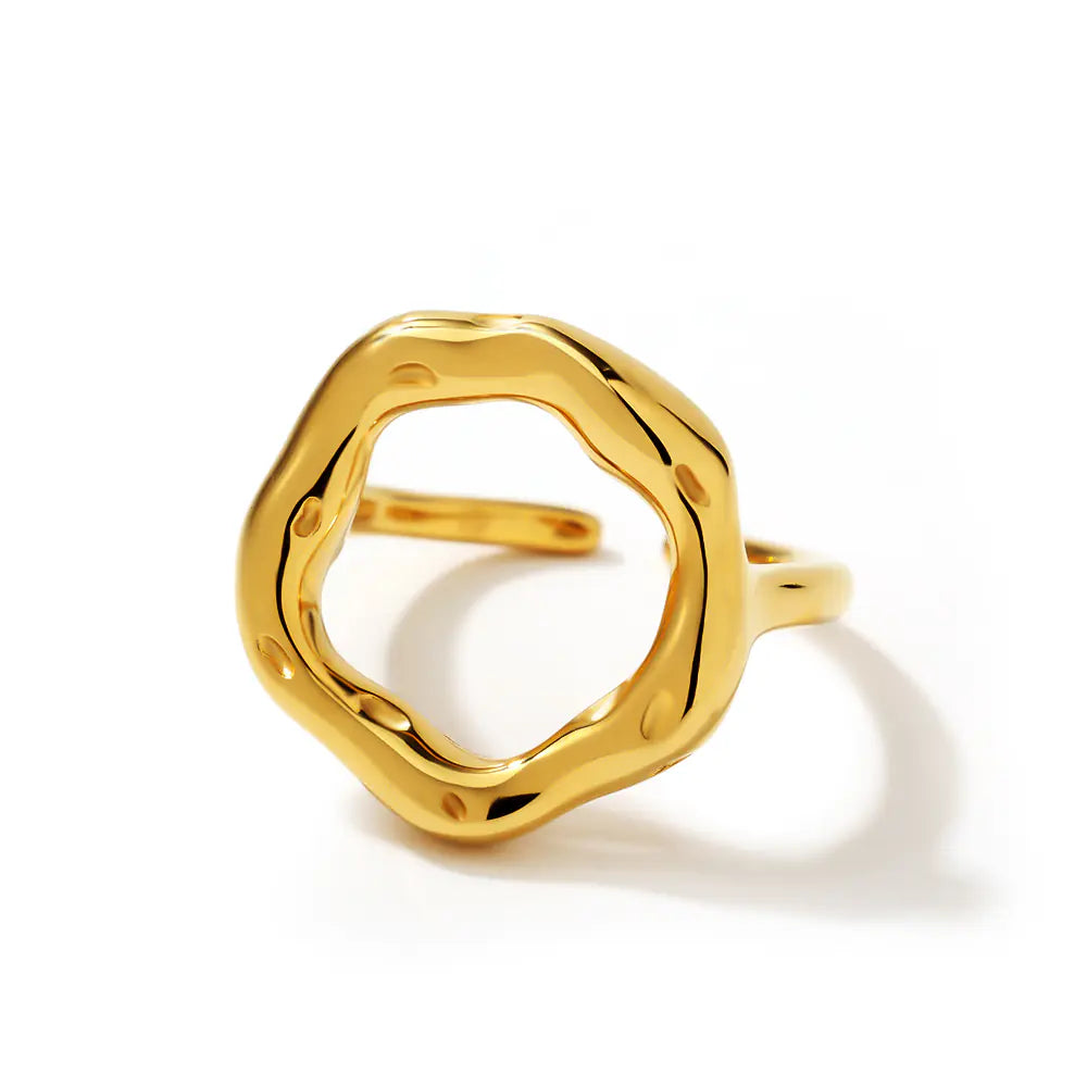 Stainless Steel Hollow Irregular Ring