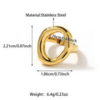 Stainless Steel Hollow Oval Shape Ring