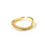 Trendy 925 Sterling Silver CZ Adjustable Rings