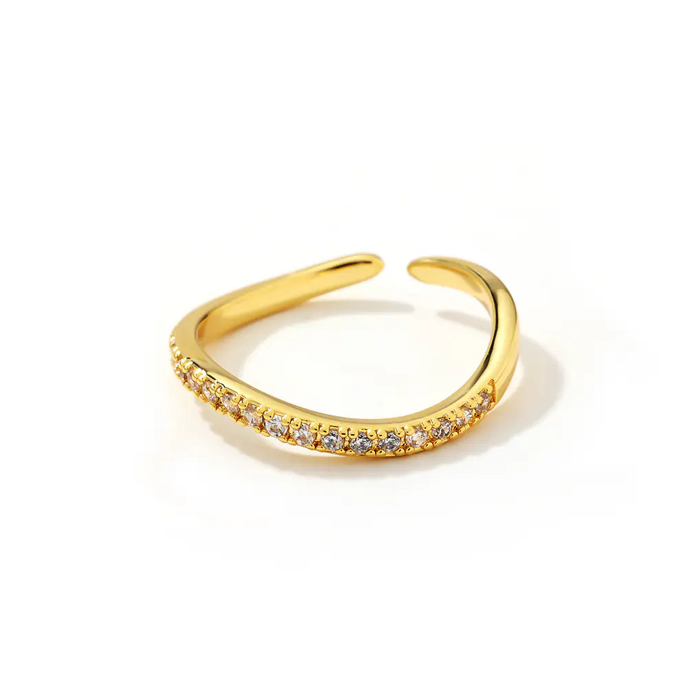 Trendy 925 Sterling Silver CZ Adjustable Rings
