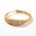 Fashion 925 Sterling Silver Iced Opening Ring