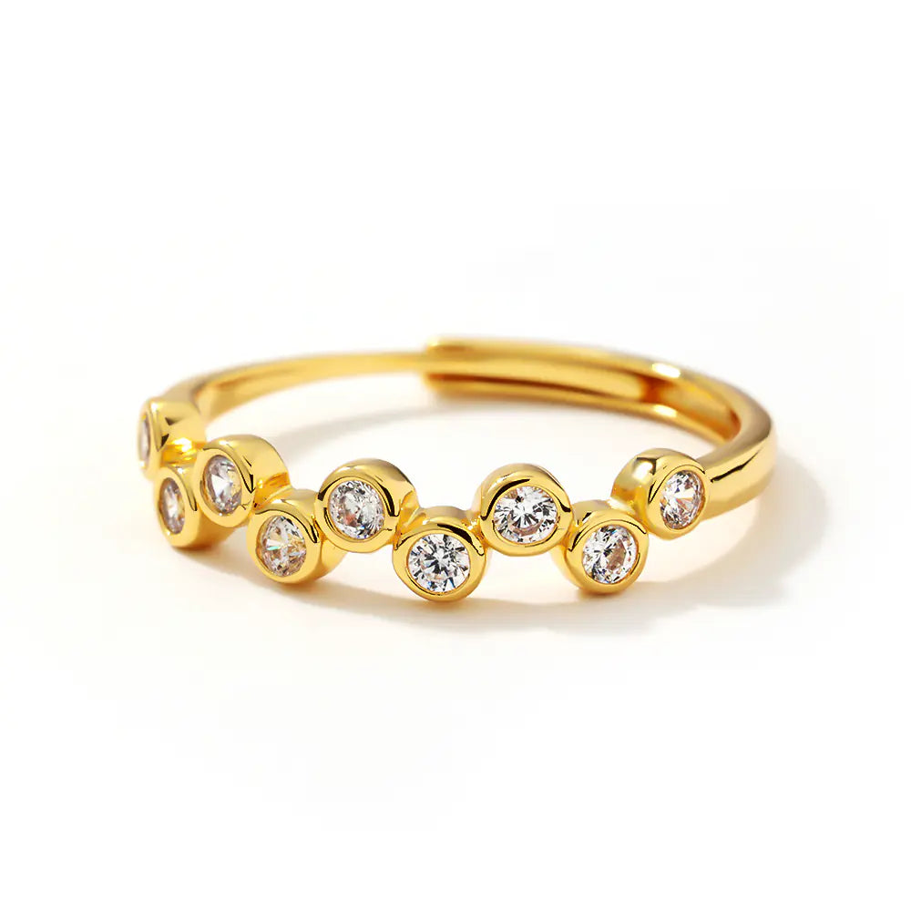 Hot-selling 925 Silver Clear Green CZ Open Rings