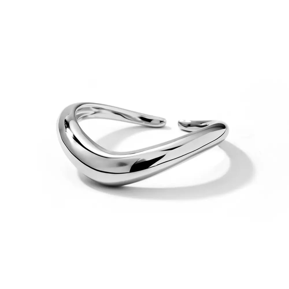 Plain Sterling 925 Silver Adjustable Rings