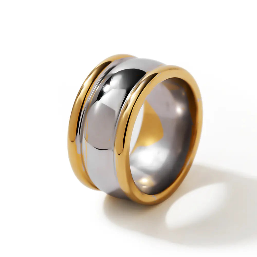 10.8MM Stainless Steel Two-Color Ring