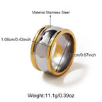 10.8MM Stainless Steel Two-Color Ring