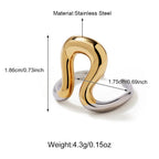 Adjustable Irregular Stainless Steel Ring