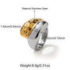 Hammered Snake Stainless Steel Ring