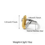 Stainless Steel Special-Shaped Two-Color Ring