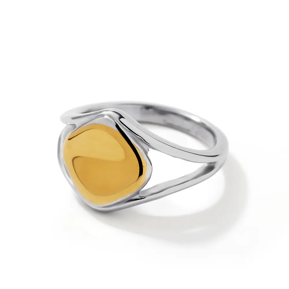 Adjustable Stainless Steel Geometric Wire Line Ring
