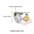 Stylish Geometric Line Adjustable Stainless Steel Ring