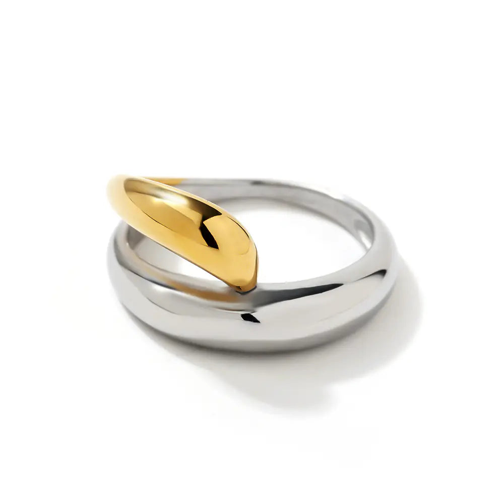 Trendy Irregular Wire Wrap Ring for Women Adjustable
