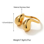 Stainless Steel Adjustable Geometric Wire Wrap Ring