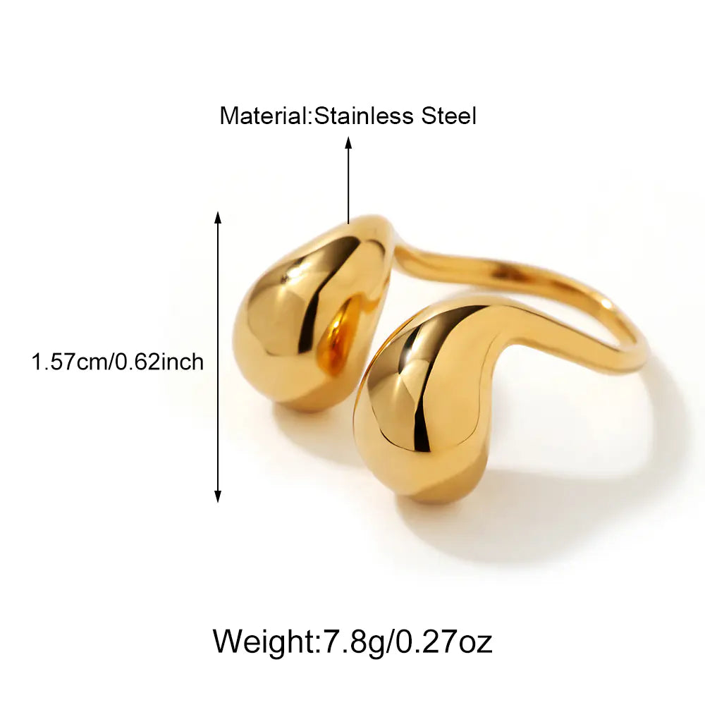 Stainless Steel Adjustable Geometric Wire Wrap Ring