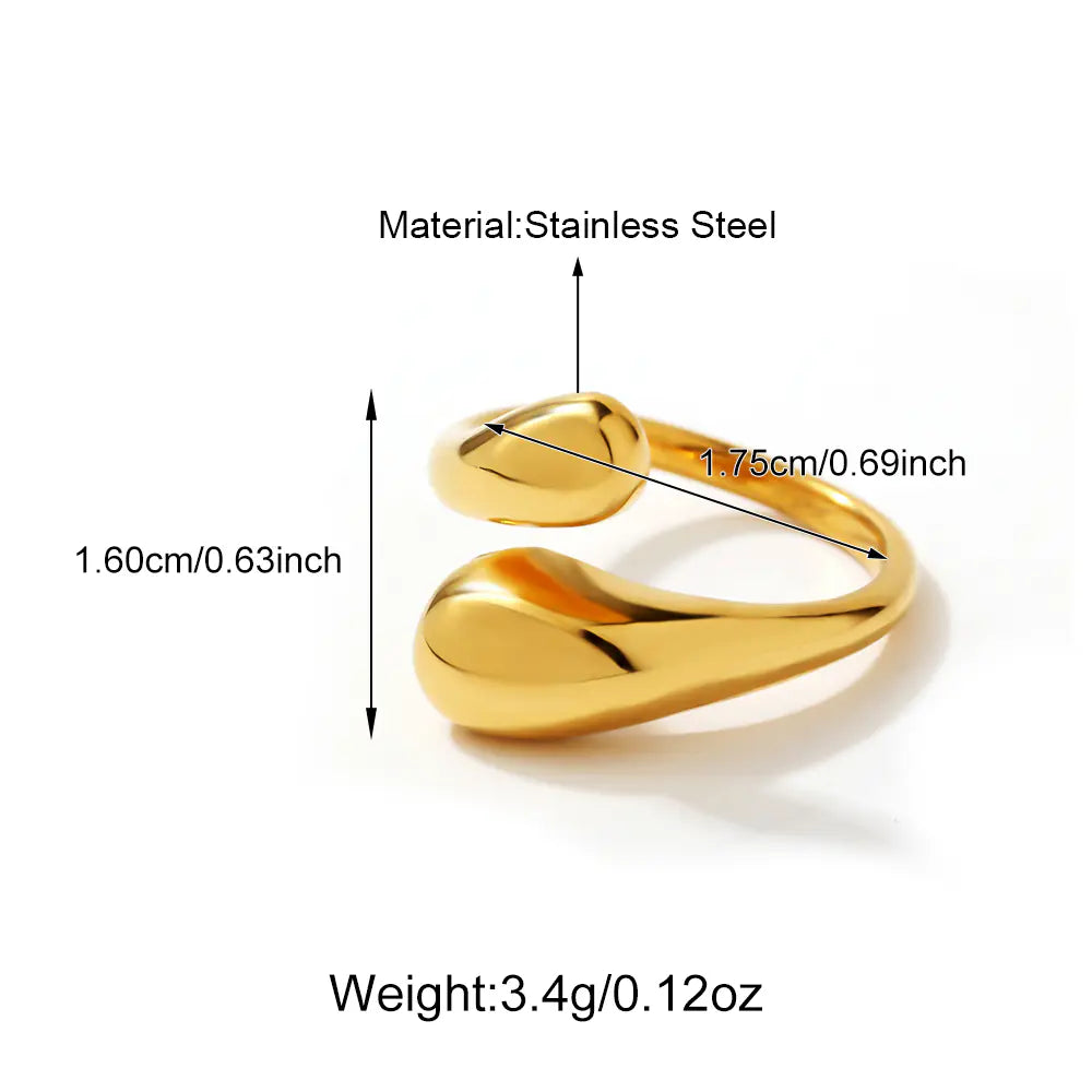 Fashion Style Simple Smooth Stainless Steel Rings Classic