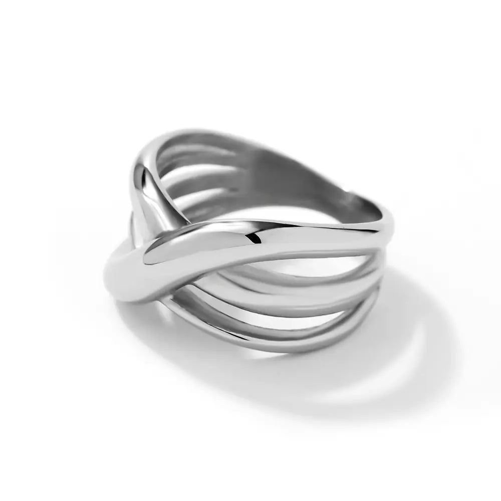 New Stainless Steel Three-layer Cross Ring