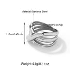 New Stainless Steel Three-layer Cross Ring