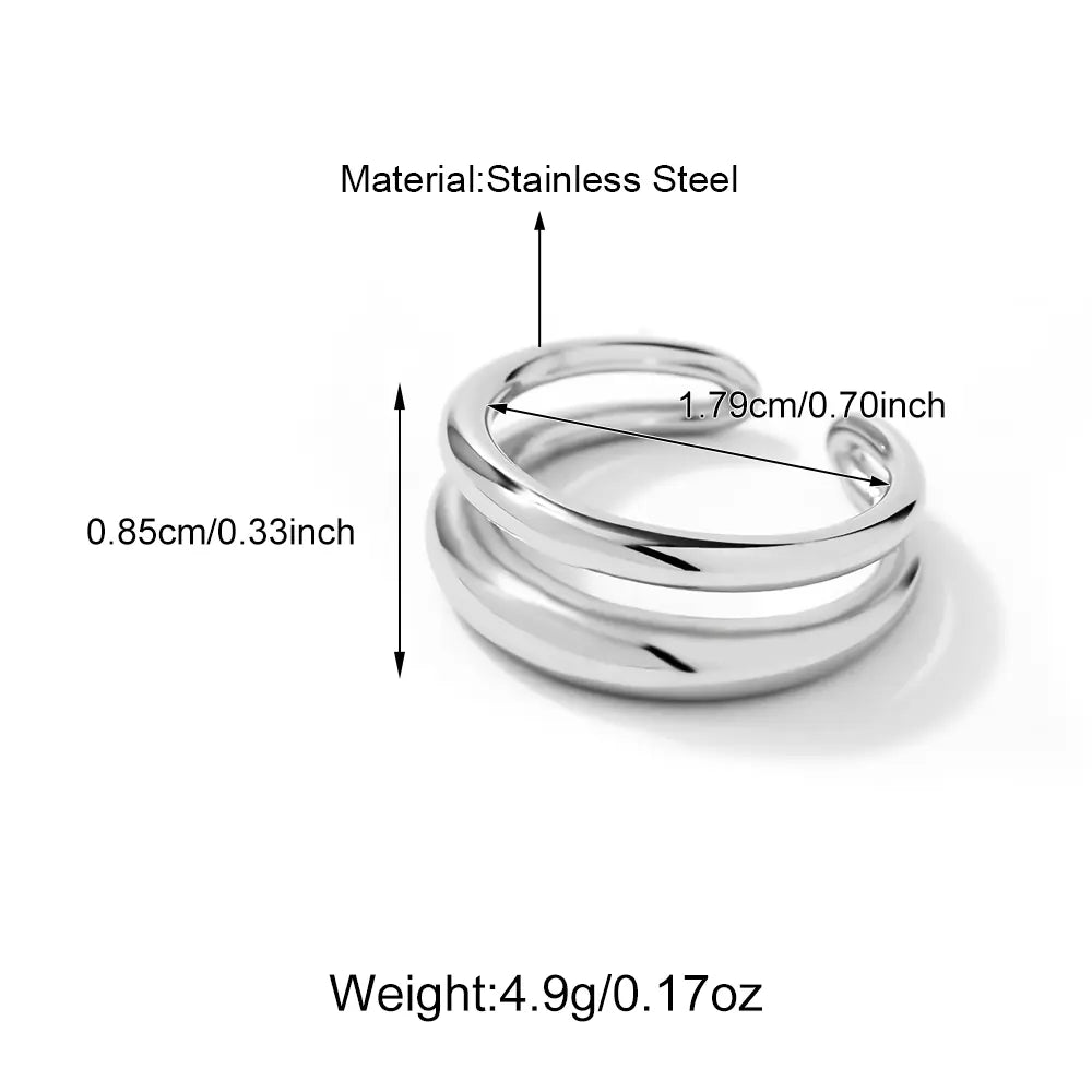 Hot Adjustable Stainless Steel Two-layer Cross Ring