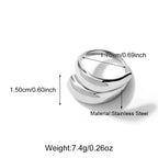 Vintage Stainless Steel Adjustable Ring
