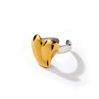 Plain Stainless Steel Gold Heart Open Ring