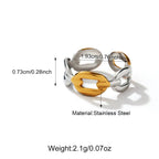 Water Resistance Stainless Steel Adjustable Ring