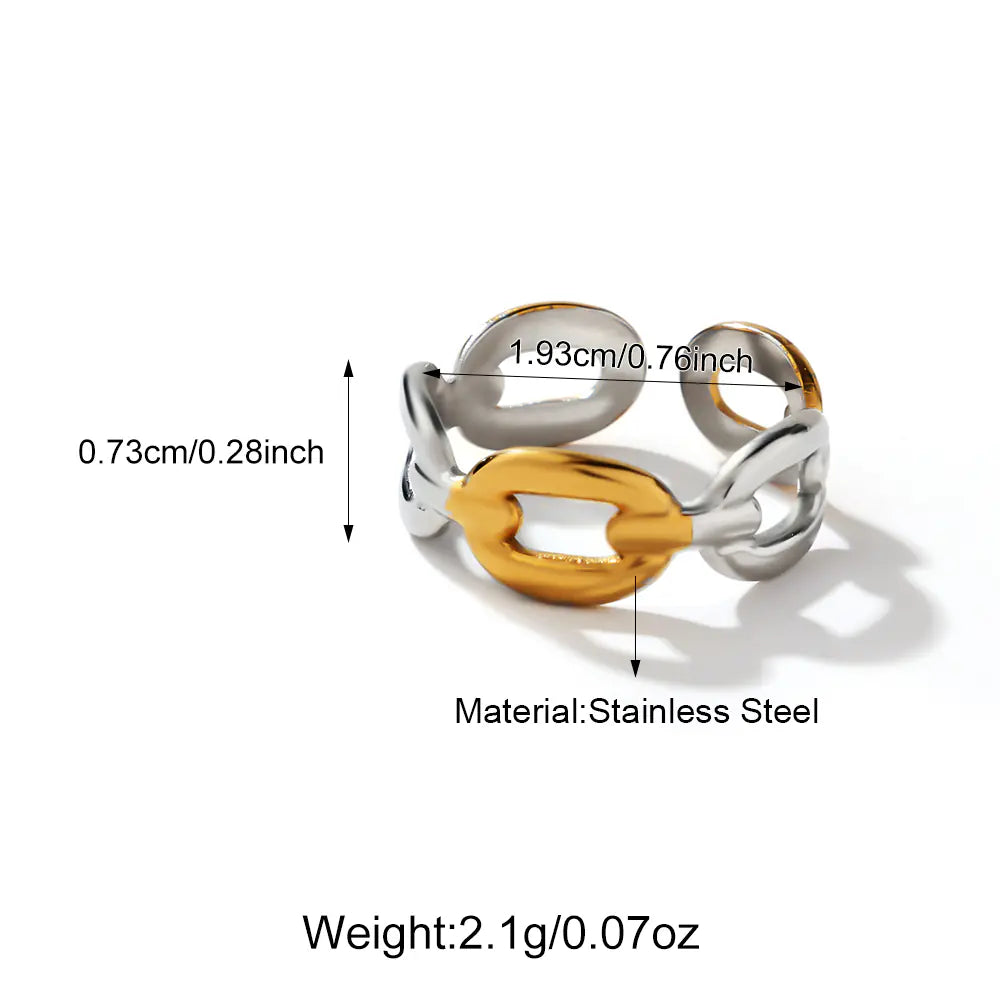 Water Resistance Stainless Steel Adjustable Ring