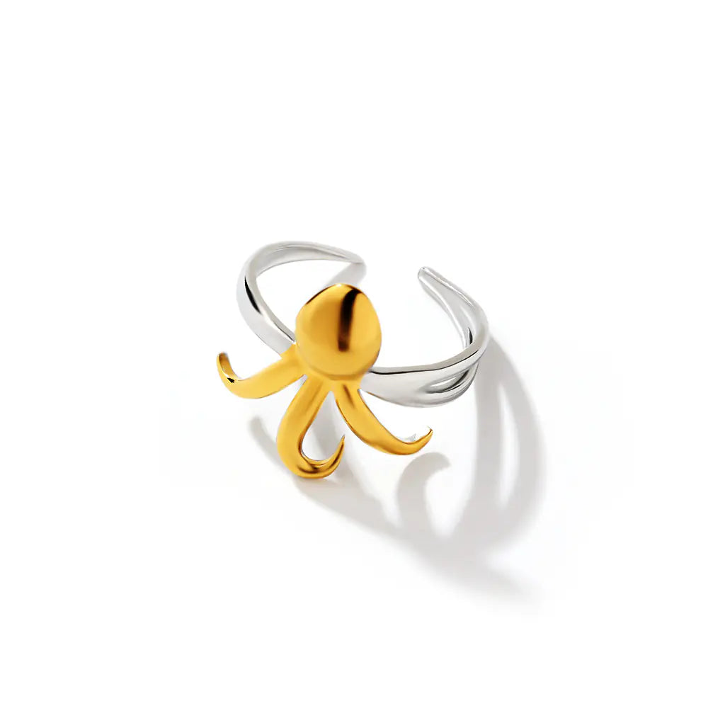 Custom Stainless Steel Octopus Design Rings