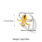 Custom Stainless Steel Octopus Design Rings