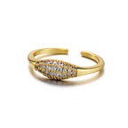 New Arrival 925 Sterling Silver Iced CZ Open Ring