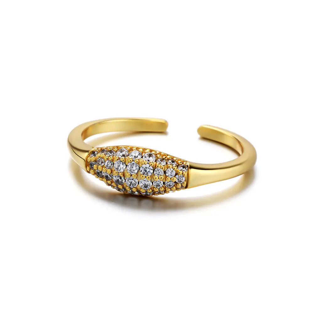 New Arrival 925 Sterling Silver Iced CZ Open Ring