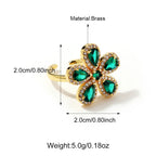 Brass CZ Flower Styles Ladies Rings