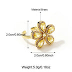 Brass CZ Flower Styles Ladies Rings