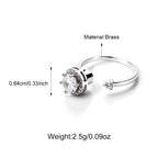 Fashion Adjustable Spin Stress Relief Diamond Ring