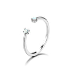 Luxury Dainty Adjustable Moonstone Opal Ring