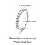 Luxury Dainty Moonstone Opal Eternity Ring