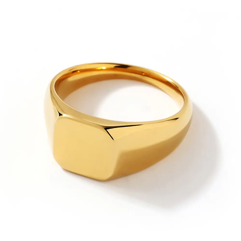 Double Color Plated Stainless Steel Polish Ring