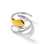 Non Tarnish Double Color Stainless Steel Ring
