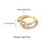 925 Sterling Silver Moonstone Adjustable Ring
